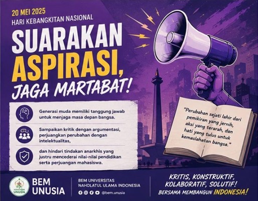 BEM UNUSIA : Mahasiswa harus tetap berintegritas dan steril dari kepentingan politik.